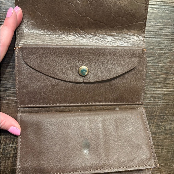 Harley Davidson‎ Brown Leather Wallet Tri-Fold Bar Shield Logo Snaps Unisex - Picture 3 of 7